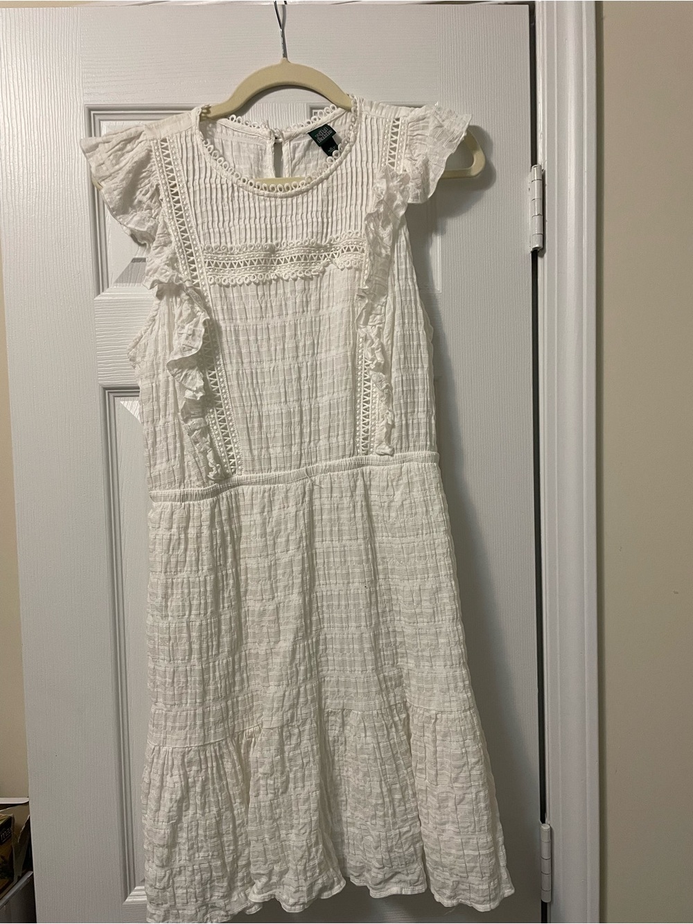 Wild Fable White Ruffle Eyelet Sundress